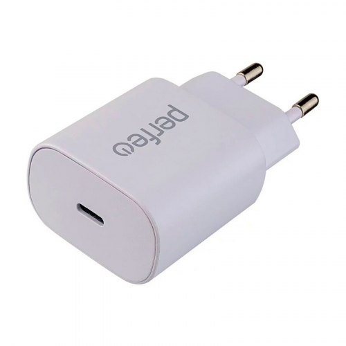 Сетевое зарядное устройство Perfeo USB Type-C White I4639