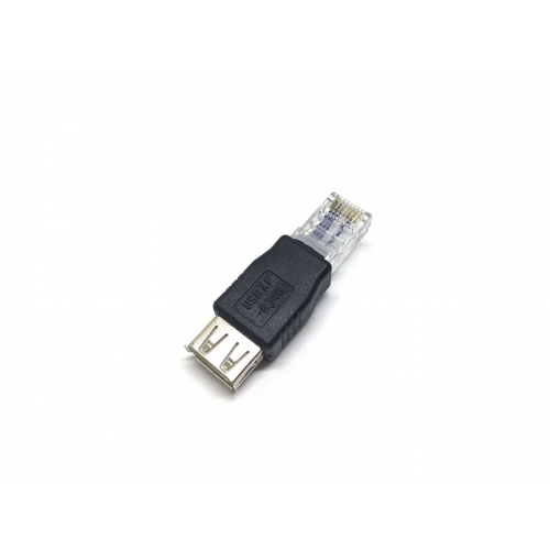 Переходник Espada USB A-RJ45 , M-F Black (ERJM20F)