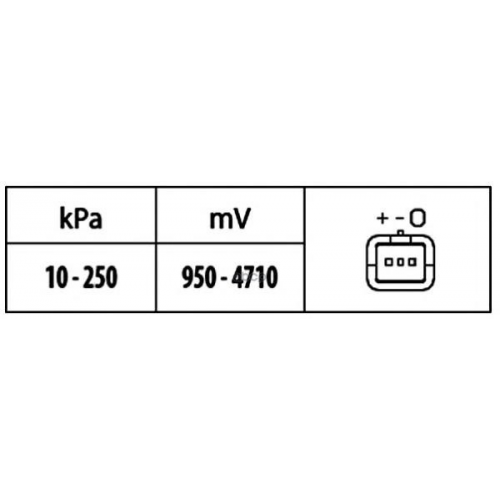 Датчик давления во впускном газопроводе 5v Behr-hella 6PP009400-521