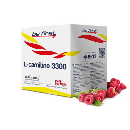 Be First L-Carnitine 3300, 20 ампул по 25 мл, Raspberry