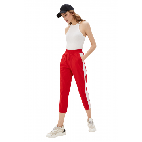 Спортивные брюки женские Peche Monnaie Bandes красные M