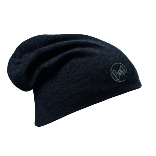 Шапка-бини унисекс Buff Heavyweight Merino Wool Hat solid black, one size