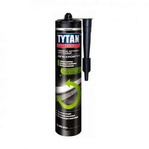 Герметик Tytan Professional, битумно-каучуковый, для кровли, черный, 310 мл, 99963