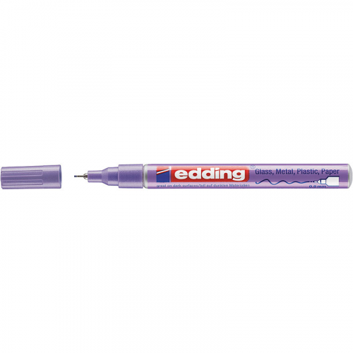 Маркер глянцевый лаковый круглый наконечник 08 мм металлик Фиолетовый металлик E-780#78