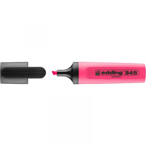 Текстовыделитель заправляемый, клиновидный наконечник, 2-5 мм Розовый E-345#9