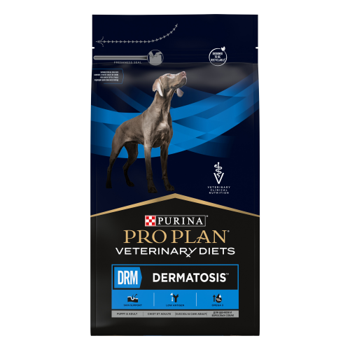 Сухой корм для собак Pro Plan Veterinary Diets DRM Dermatosis, при дерматозах, 3кг