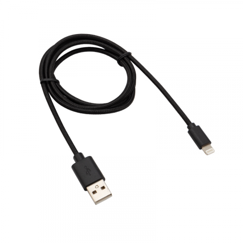 Кабель Rexant USB - Lightning 1m Black Nylon 18-7055