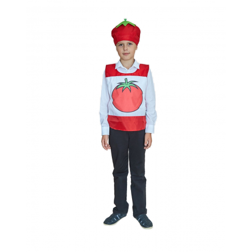 Карнавальный костюм Учитель Овощ, цв. красный р.134