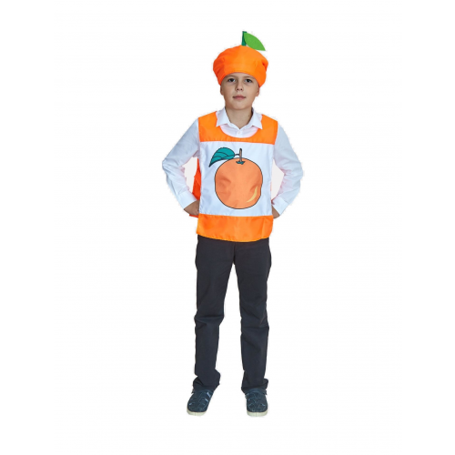 Карнавальный костюм Учитель Фрукт, цв. оранжевый р.134