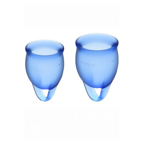 Набор менструальных чаш Satisfyer Feel confident Menstrual Cup (dark blue)
