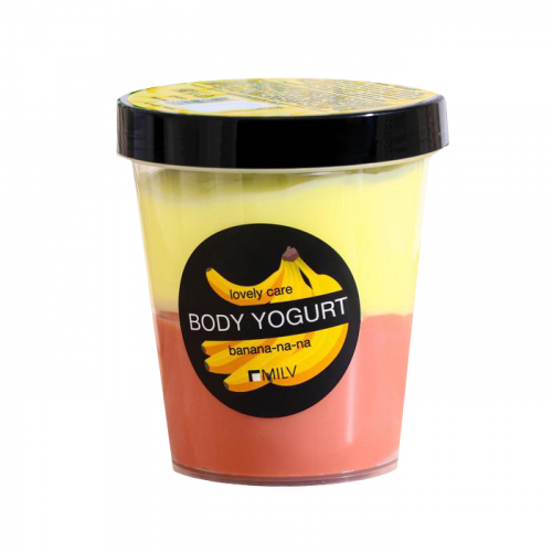 Крем-йогурт для тела Milv «Банан», двухцветный, 210 г 6937716