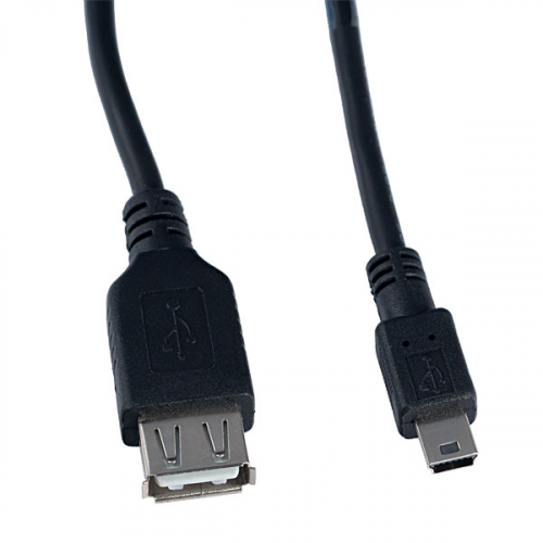 Кабель Perfeo USB2.0 A розетка - Mini USB вилка, длина 0,5 м. (U4201)