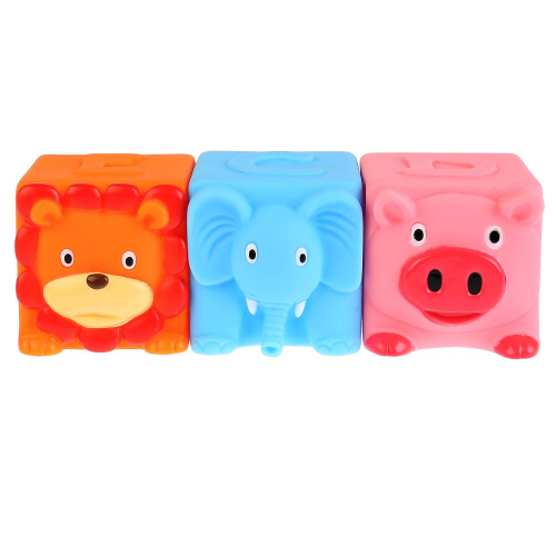 Игрушки для купания Играем вместе DEC, 3 кубика-пищалки