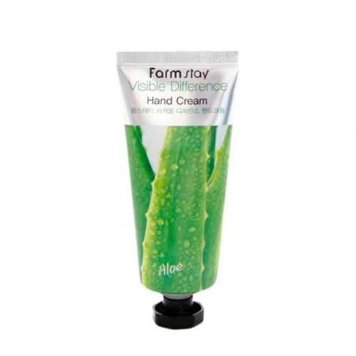 Питательный крем для рук с экстрактом ало FarmStay Visible Difference Hand Cream Aloe Vera