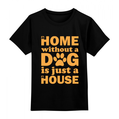 Детская футболка Printio Дом без собаки, не дом цв.черный р.128