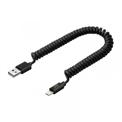 Кабель BoraSCO USB/Lightning 2A 2м, витой, черный (20547)