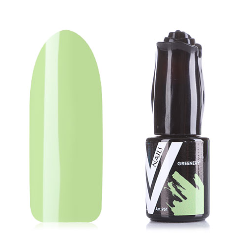 Гель-лак Vogue Nails темный пастельно-салатовый без эффектов плотный 10 мл