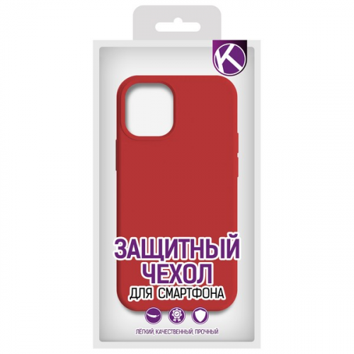 Чехол-накладка Krutoff Silicone Case для Xiaomi Redmi 9, красный