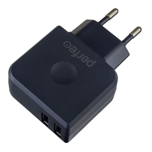 Сетевое зарядное устройство Perfeo I4623, 2 USB, 3,4 A, black