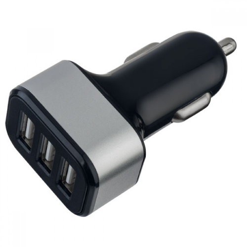 Автомобильное зарядное устройство PERFEO с тремя разъемами USB, 3.1A, черный (I4622)