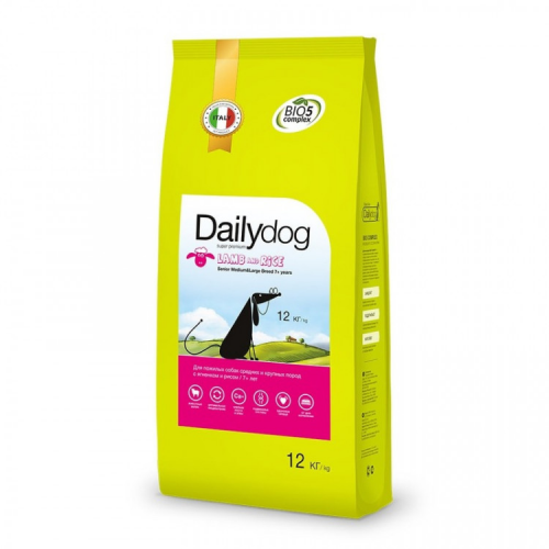 Dailydog Senior Medium Large Breed для пожилых собак с ягненком и рисом 12 кг