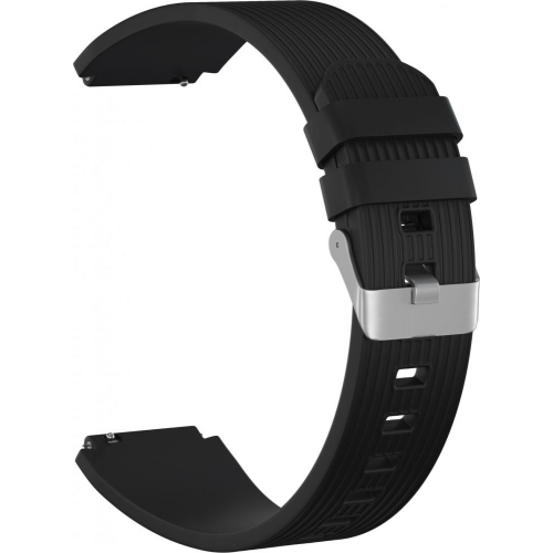 Ремешок силиконовый GSMIN Italian Collection 22 для Huawei Watch 2 Classic (Черный)