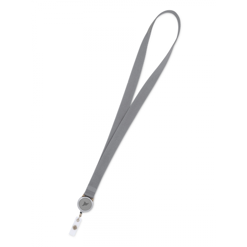 Flexpocket / Лента для бейджа с металлическим ретрактором Премиум серый