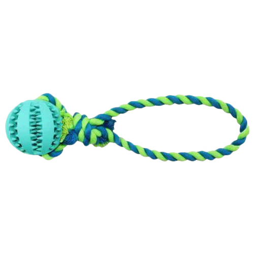 Игрушка для собак мяч HOMEPET DENTAL мяч на канате, 5 х 30 см