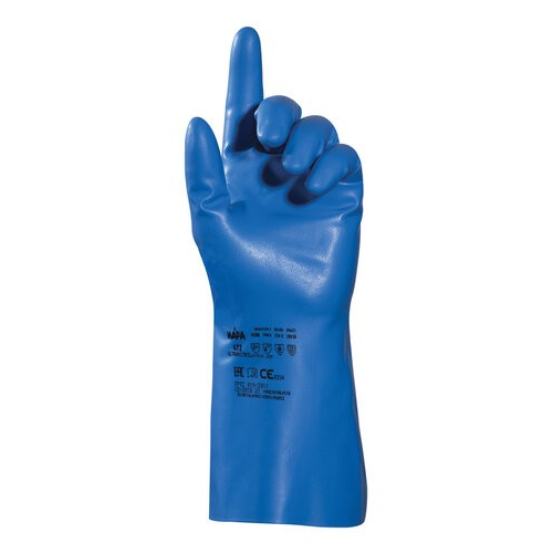 Перчатки нитриловые MAPA Optinit/Ultranitril 472, КОМПЛЕКТ 10 пар, размер 10 (XL), синие