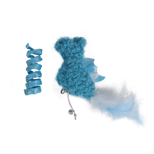 Дразнилка для кошек Chomper полиэстер, голубой, 26 см, 2 шт
