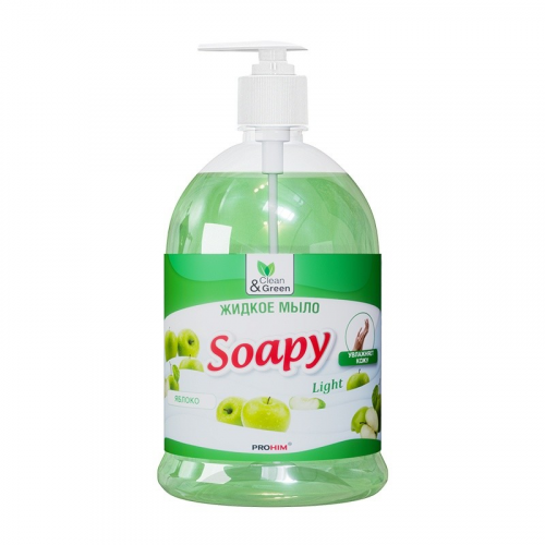 Жидкое мыло Soapy Яблоко с дозатором, 1000 мл