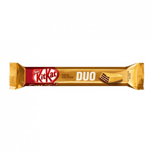 Шоколад KitKat Senses Gold Edition Duo Deluxe Caramel Белый с хрустящей вафлей 58г