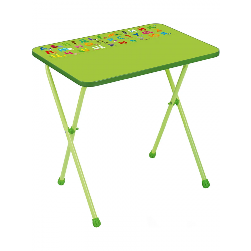 Детский стол InHome СТИ, для возраста 3-7 лет, с алфавитом, зеленый
