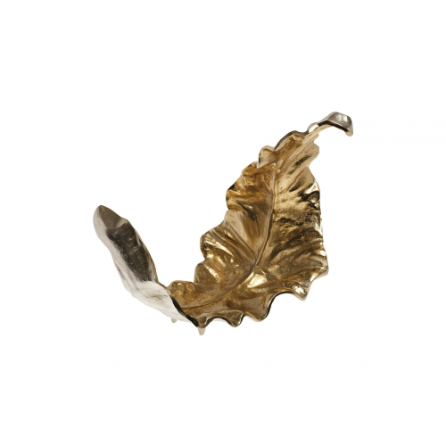Тарелка декоративная Лист золото, хром 36x46x24 см