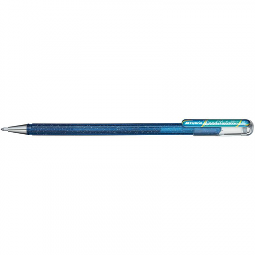 Ручка гелевая Pentel Hibrid Dual Metallic K110-DCX, зеленая, синяя, 1 мм, 1 шт