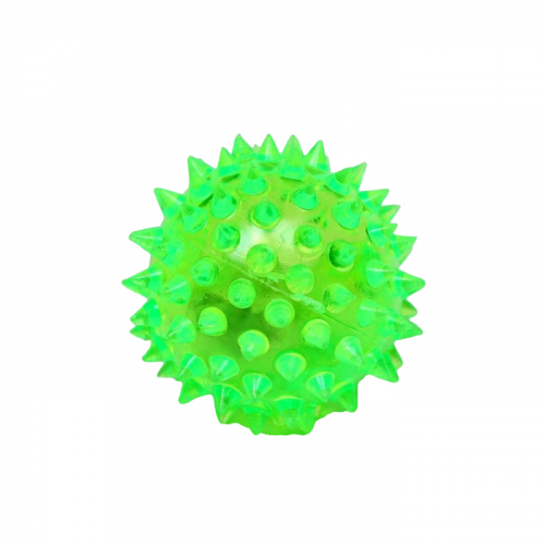 Мяч светящийся для собак Пижон средний, TPR, 5,5 см, зелёный