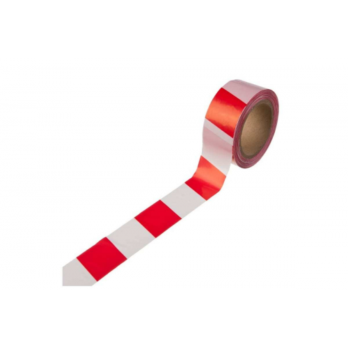 Сигнальная лента Зубр Мастер 12240-75-200 75мм х 200м, цвет красно-белый