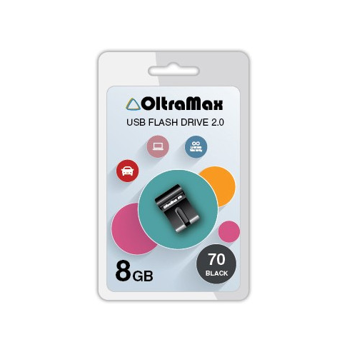 Флешка Oltramax 70 8ГБ Black (OM-8GB-70-Black)