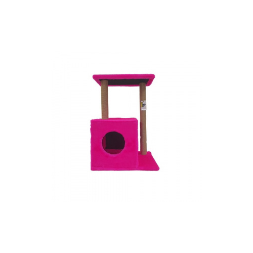 Комплекс для кошек Золотой кот Шуры-муры, розовый, 2 уровня