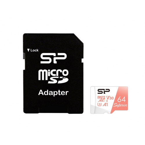 Карта памяти Silicon Power Superior A1 microSDXC 64GB (SP064GBSTXDV3V20SP)