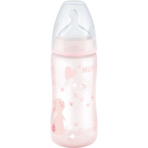 Бутылочка для кормления Nuk First Choice Baby Rose Зайчик 0+ 300мл