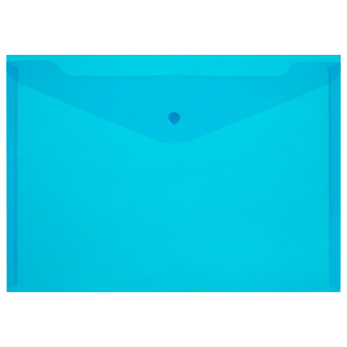 Папка-конверт на кнопке Attache A4 синяя 0.18 мм (10 штук в упаковке), 1172121
