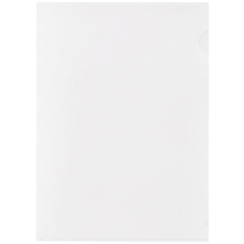 Папка-уголок жесткий пластик белая матовая 180 мкм (10 штук в упаковке), 627974