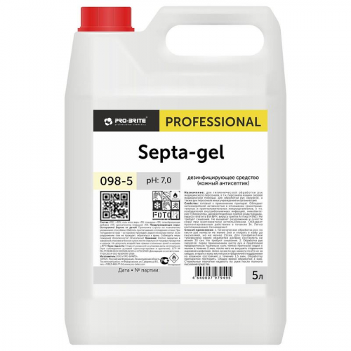 Гель-антисептик для рук Pro-Brite Septa-Gel 5 л, 1371751