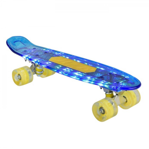 Детский скейтборд Navigator колеса PU 60*45 мм, 56*15*11 см, синий