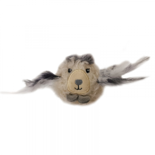 Игрушка для кошек CHOMPER Arctic Dream Медвежонок с перьями, 18 см