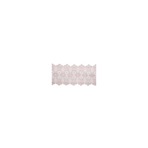 Кружево гипюр матовая нить, цвет: 17 розовый, 85 мм x 9 м, арт. TBY.10338