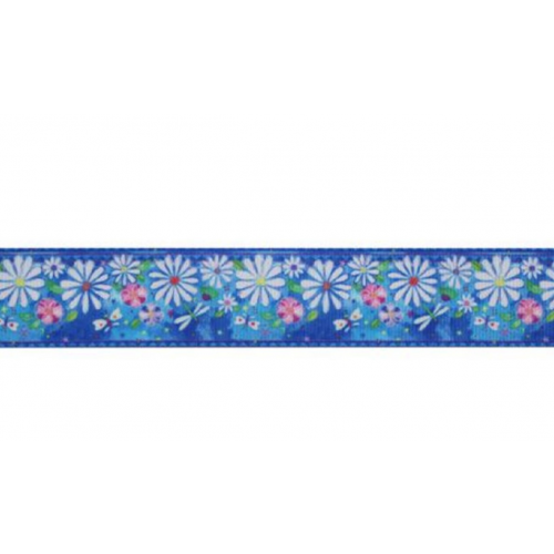 Лента репсовая "Цветы 2", 25 мм x 22,86 м, арт. 7715270