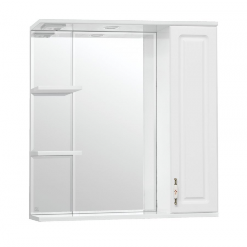 Зеркальный шкаф Style Line Олеандр-2 75/С Люкс белый