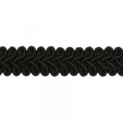 Тесьма отделочная "Шанель", 13 мм x 25 м, цвет: SR034 черный